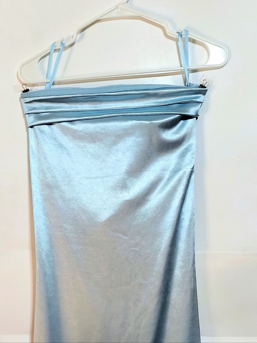 Silky Cowlneck Satin Maxi Dress in Steel Blue   Evening Gowns YouWD 9 - Picture 3 of 5